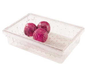 FOOD PAN DRAINBOX 18X26X6 CLEAR    6EA